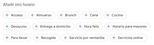 horarios especiales en servicios Google My Business